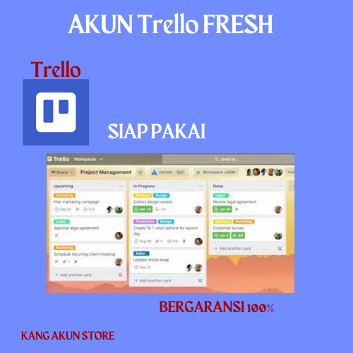 AKUN TRELLO FRESH SIAP PAKAI BERGARANSI