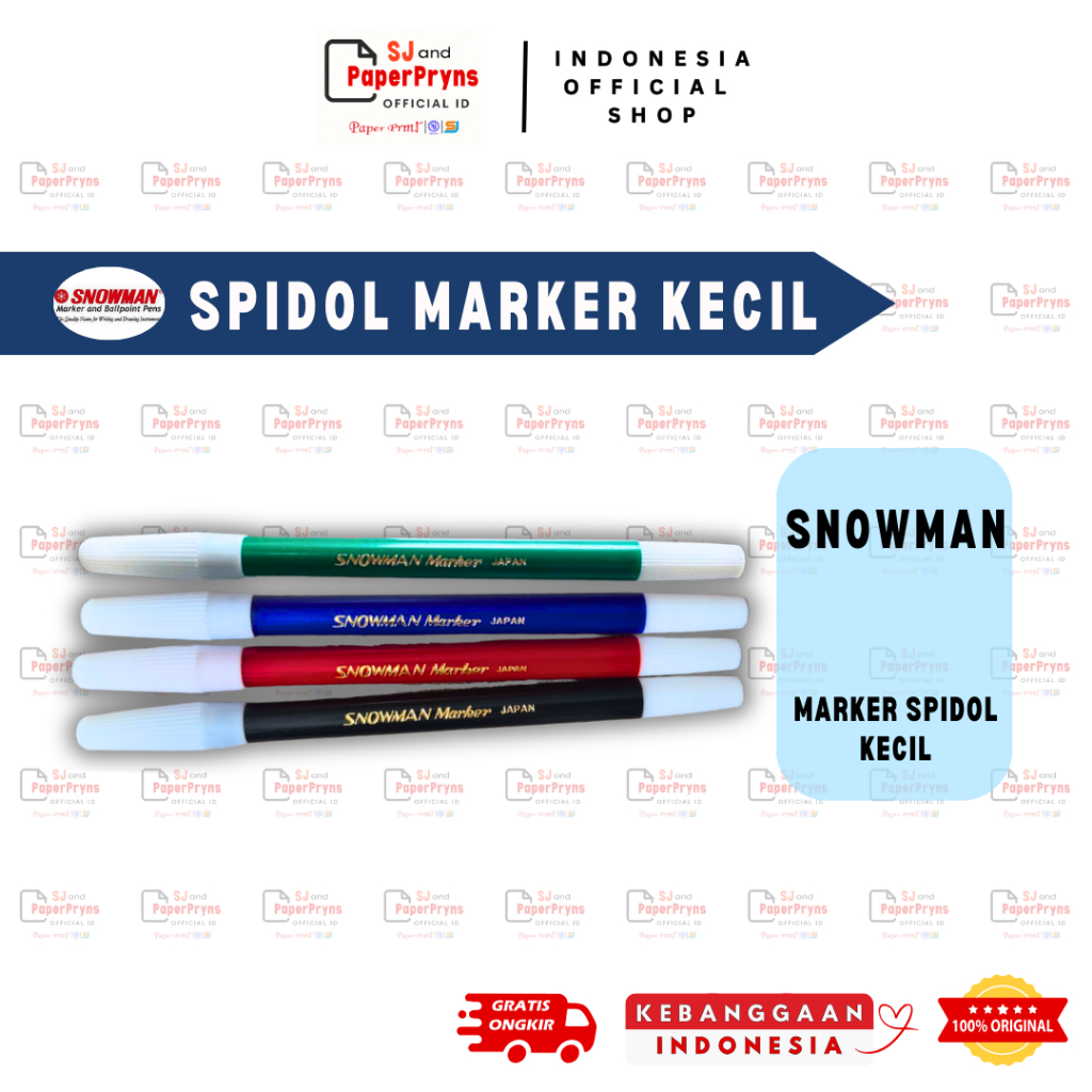 

Spidol Kecil Snowman – Fine Tip ±1mm / Warna Warni Satuan (1 PCS)
