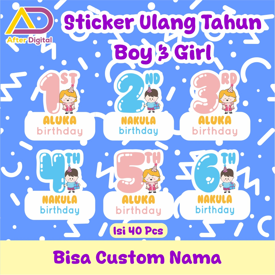 

Stiker Ulang Tahun Anak Isi 40 Pcs Sticker Bento Sticker Souvenir Sticker Ultah Stiker Anak Viral