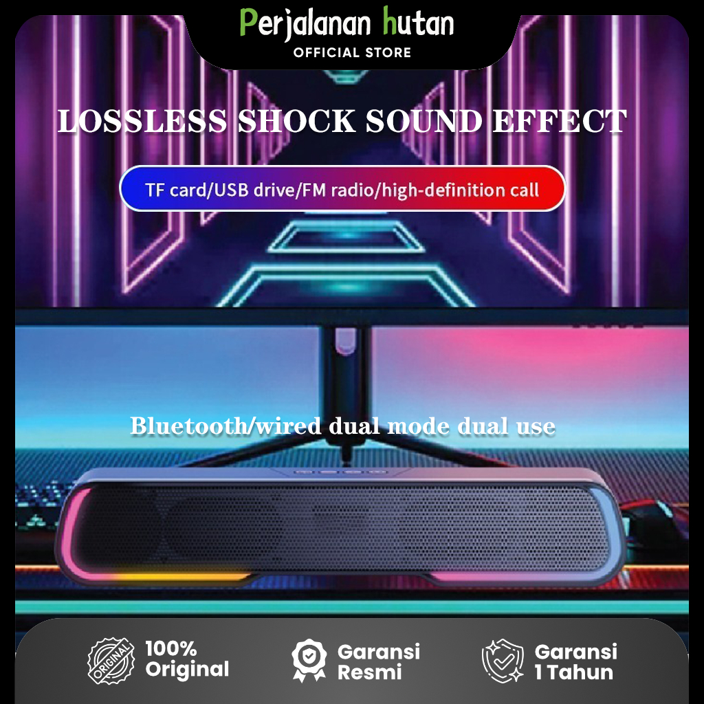 Speaker Bluetooth LED-913 Soundbar Speaker Stereo Bass Effect With Super Bass - XOBOX / Speaker Blue