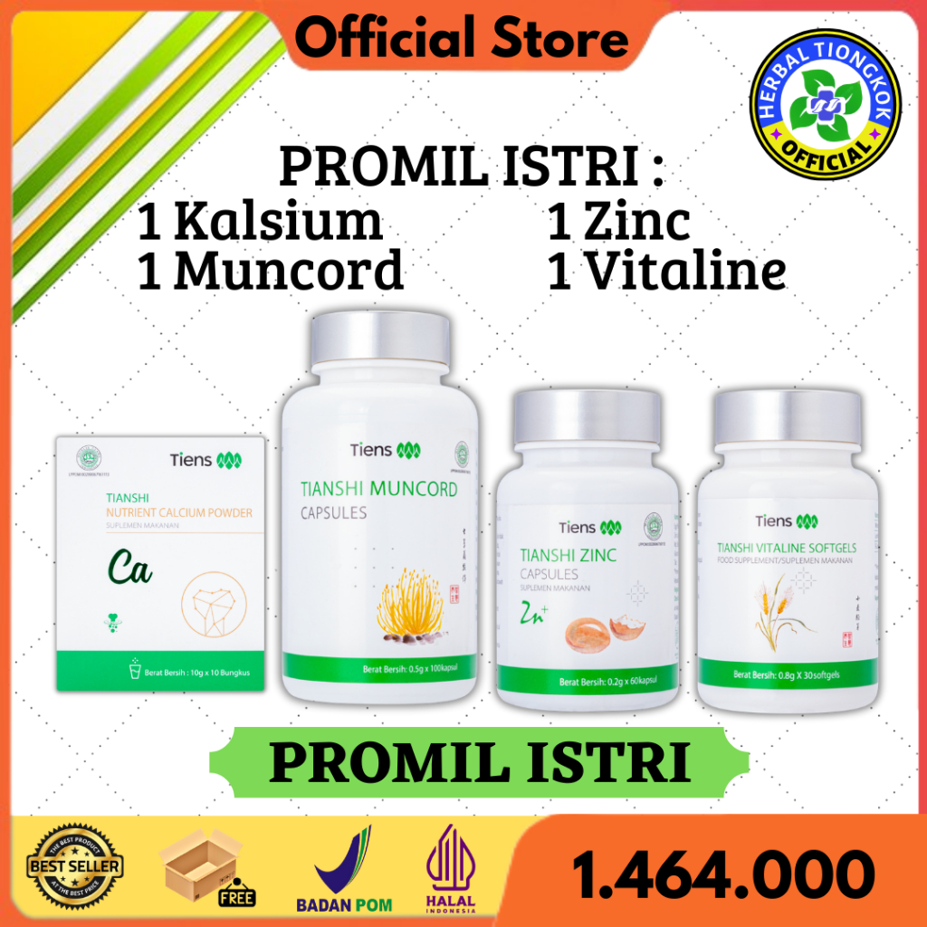 Paket Promil Suami dan Istri Tiens Kesuburan Pria dan Wanita Penyubur Sperma Meningkatkan Stamina