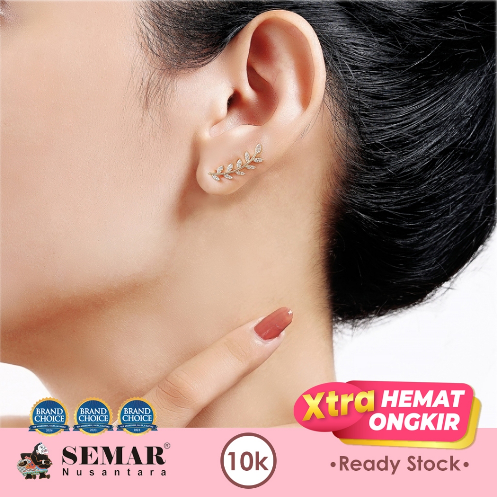 Anting Emas Leaf Gold 10K Semar Nusantara