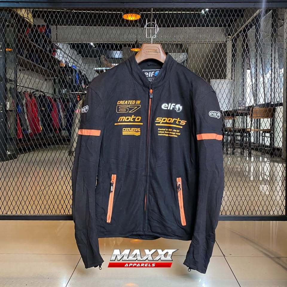 Jaket Motor Elf | Black orange | BB (65kg-70kg) Jaket Riding | Original Elf