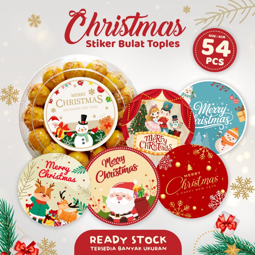 

READY - STICKER DECORATE MERRY CHRISTMAS LUCU STICKER GIANT PACK