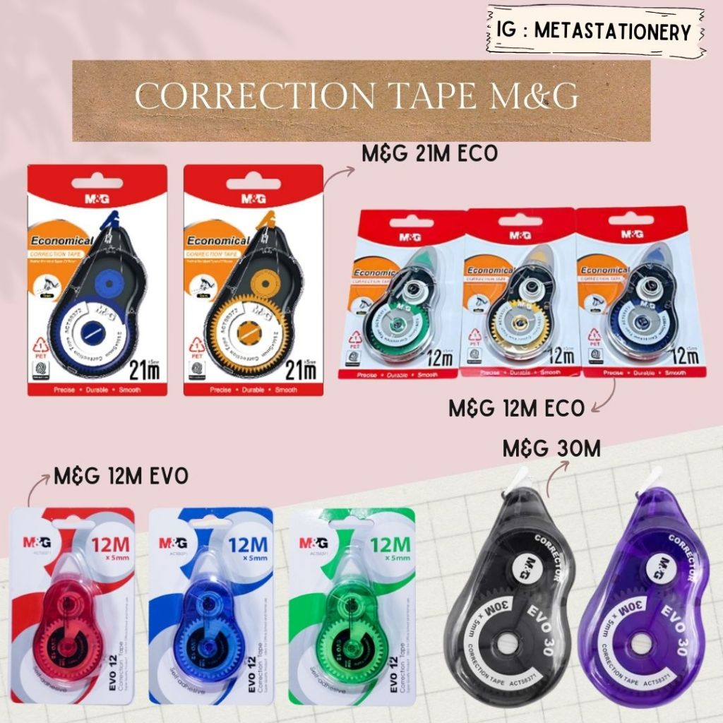 

Tipex / Pita Koreksi / Tipex Kertas / Correction Tape M&G