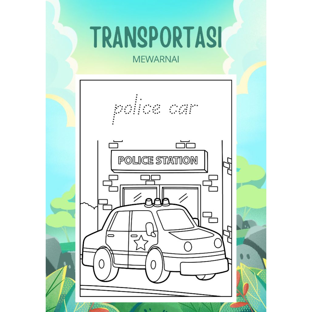 

KERTAS MEWARNAI TEMA TRANSPORTASI/ KERTAS GAMBAR/ KERTAS MEWARNAI ANAK PAUD - TK - SD/ KERTAS A4 - A5