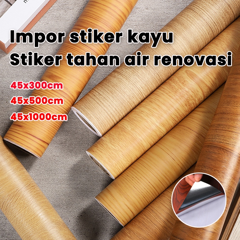 【Kualitasting】stiker kayu wallpaper motif kayu wallpaper lemari stiker lemari kayu wallpaper dinding