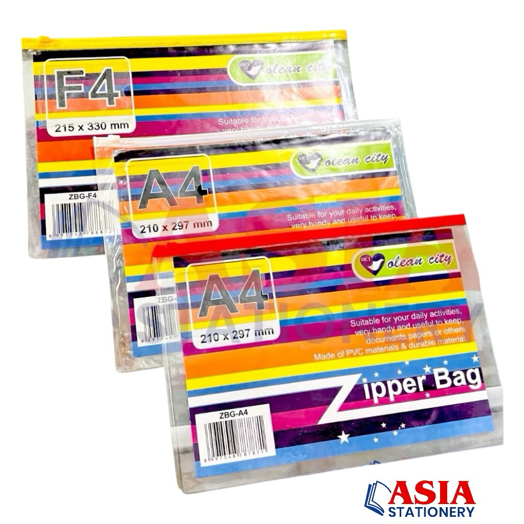 

Zipper Bag A4 F4 Olean City/ Plastik Dokumen Kertas