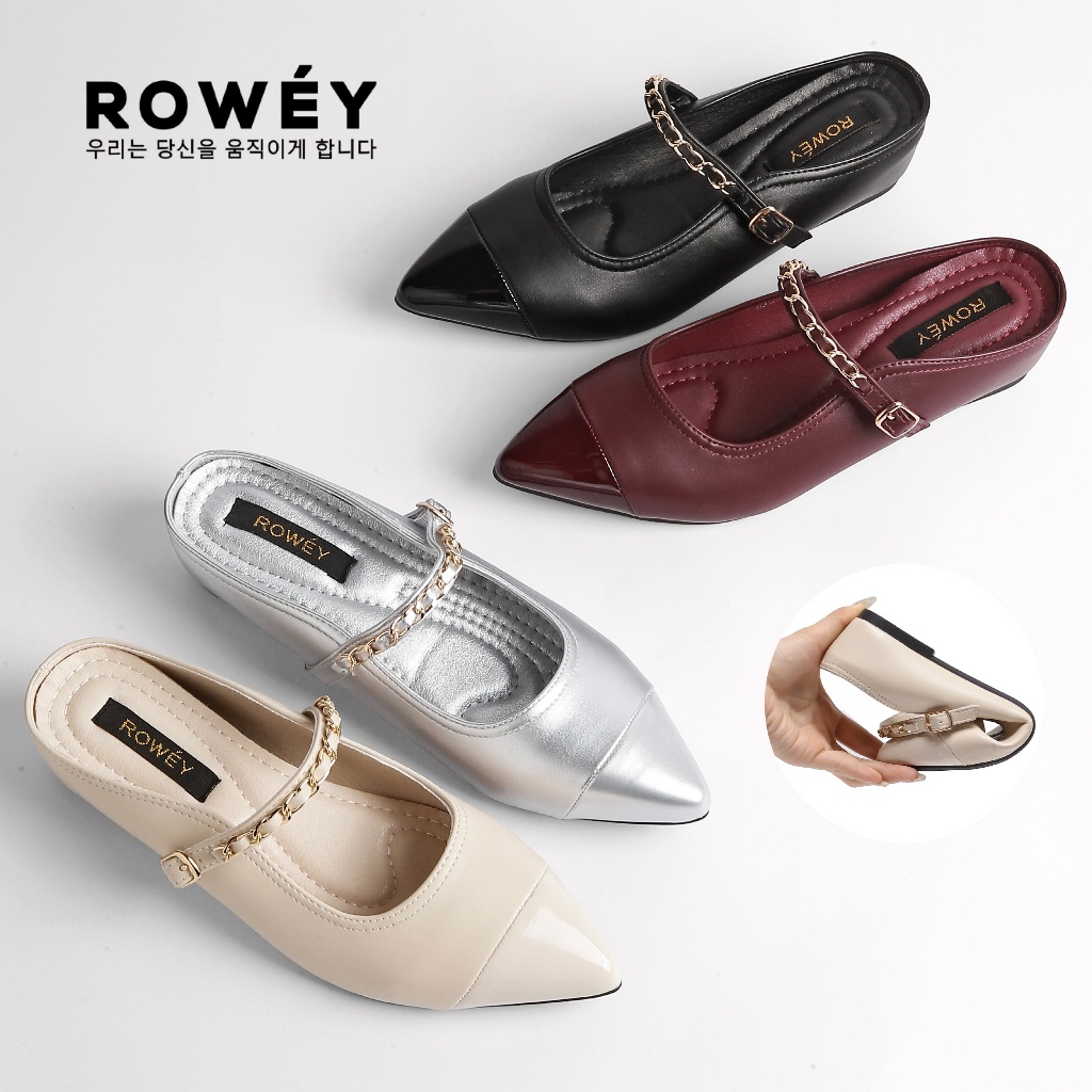 Rowey Sepatu Sendal Wedges Wanita Sandal Mules Wanita Hak Anti Capek Gaudi