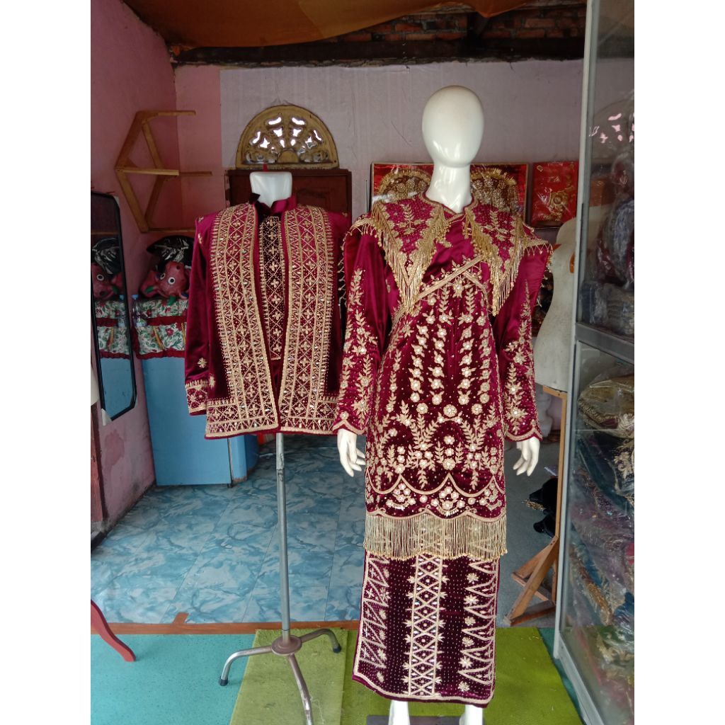 BAJU PENGANTIN ADAT MINANG PREMIUM FULL PAYET