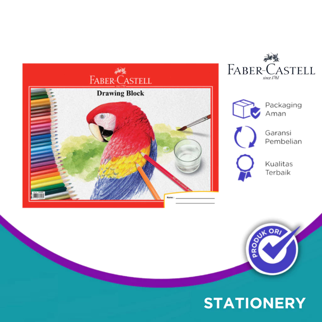 

[ 1 PCS ] DRAWING BOOK FABER CASTELL A4 / BUKU GAMBAR A4 FABER CASTELL 20 LEMBAR