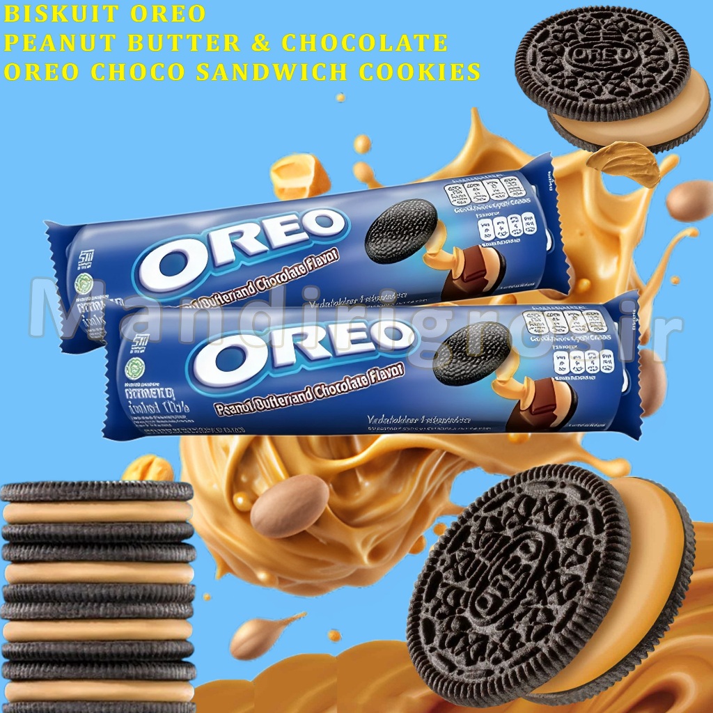 

Biskuit Sandwich Coklat Dengan Krim Kacang * Oreo * Peanut Butter & Chocolate * 110.4g