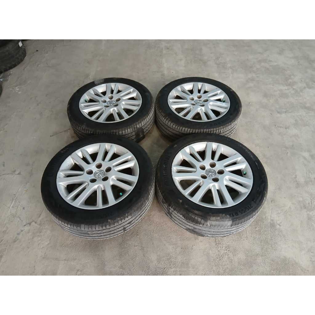 velg bekas copotan std toyota camrry r17 pcd 5x114 plus ban continental 215 55 nik 2022 masuk ke cam