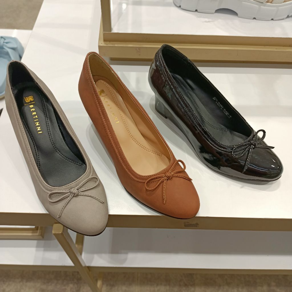 sepatu wanita wedges 7cm BERTINNI original