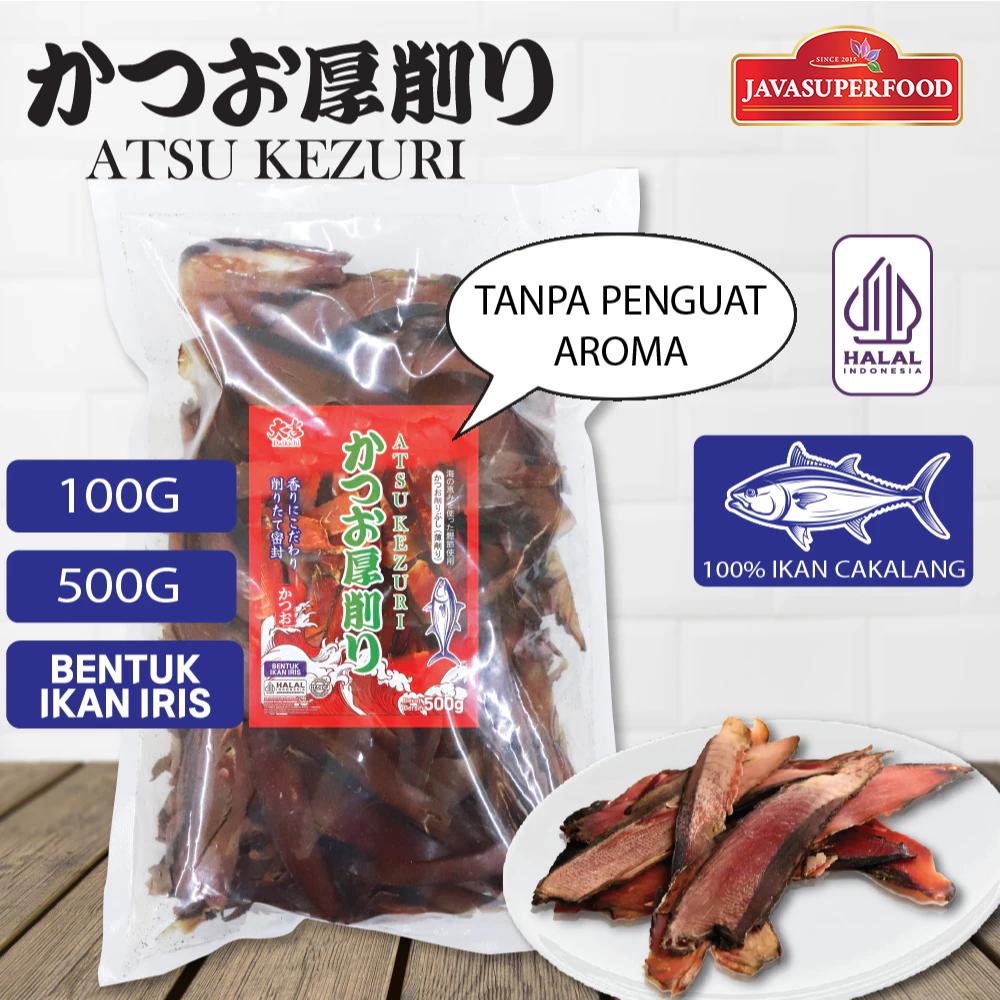 

[HALAL] DAIKICHI ATSUKEZURI (100G & 500G) / THICK CUT BONITO / ATSU KEZURI / IRISAN IKAN CAKALANG KERING / KATSUOBUSHI / KALDU IKAN