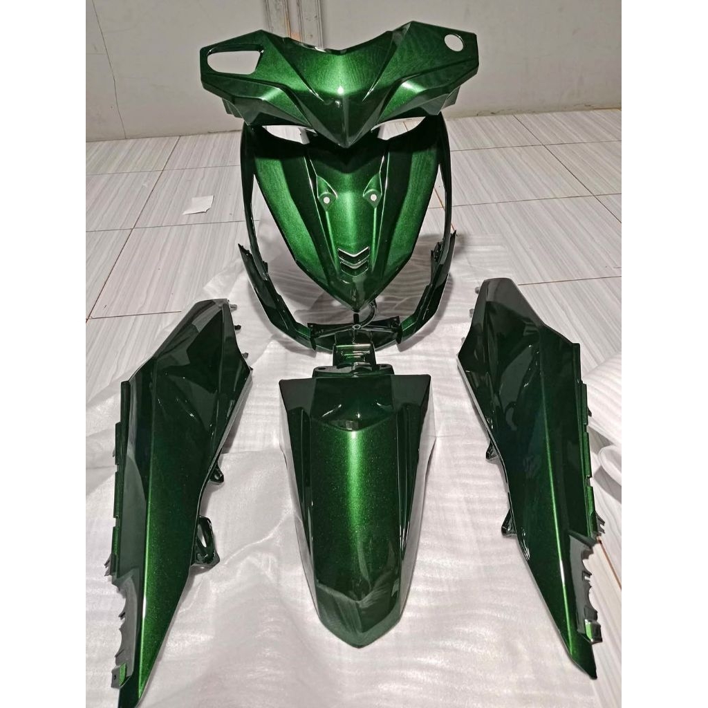 Cover full body halus motor beat fi 2012-2014 warna hijau botol