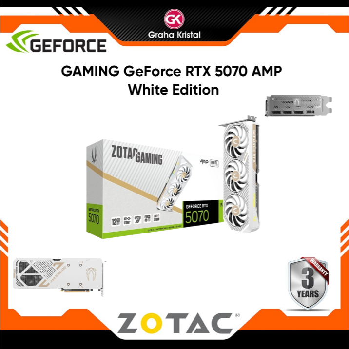 VGA ZOTAC GAMING GeForce RTX 5070 12GB AMP White Edition GDDR7 - RTX5070