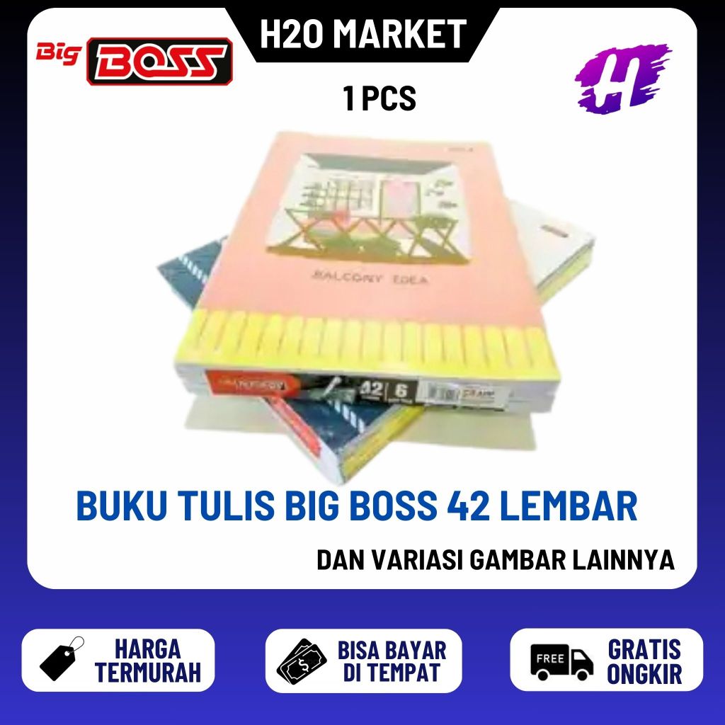 

❤️H2O❤️ BUKU TULIS BIG BOSS SIDU 42 LEMBAR (1 PCS)