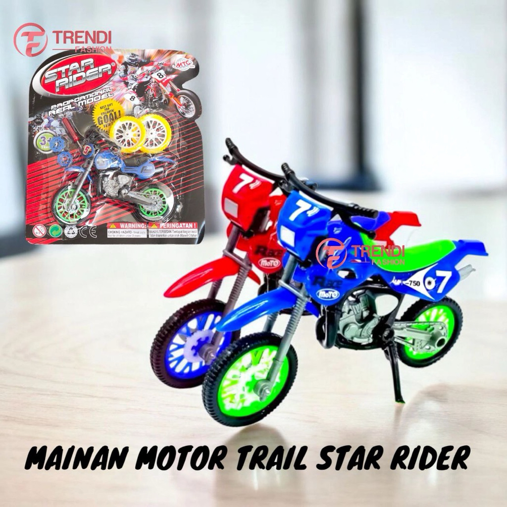 Mainan Motor Cross Miniatur Mainan Anak Trail Star Rider
