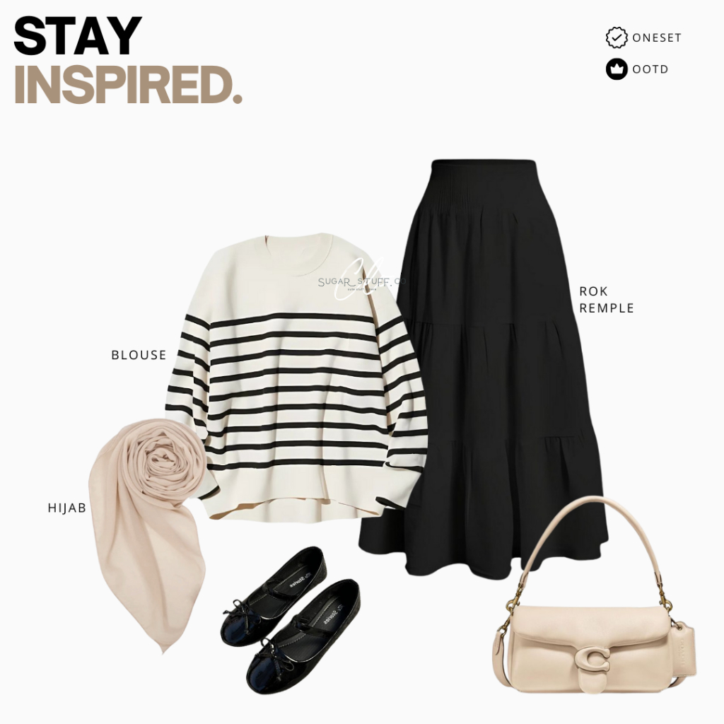 Diskon Setelan Wanita OOTD Terbaru Outfit Hijab Termurah