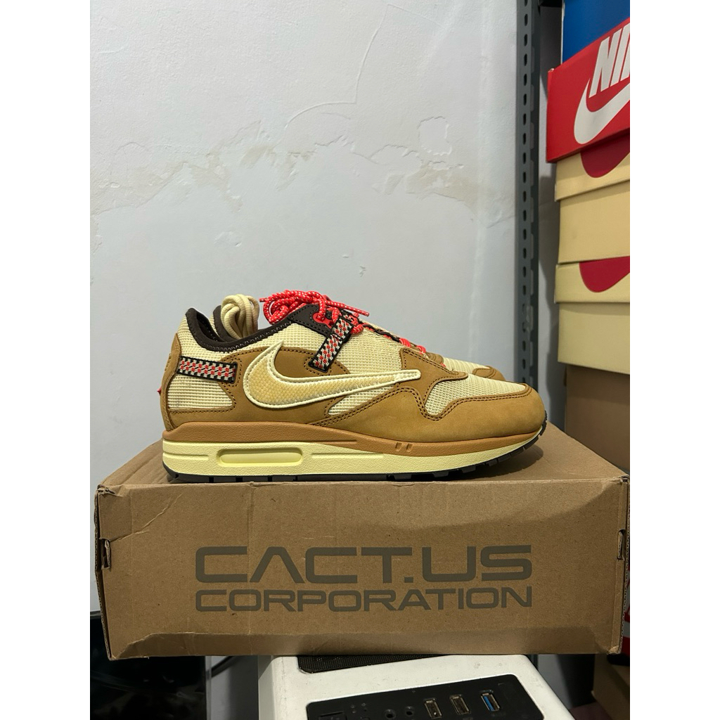 Nike air max 1 travis scott wheat lemon drop (100% authentic)