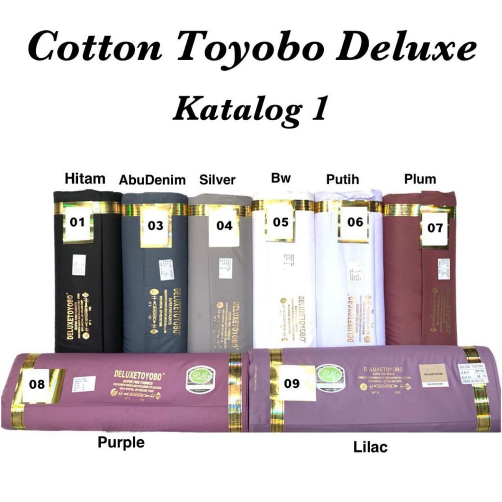 Variasi 2 (setengah meter) set Kain Katun Toyobo Fodu ROYAL MIX Deluxe Original 100% Grade A Premium