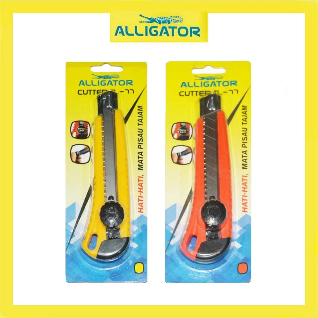 

Alligator Cutter TL-77 Merah dan Kuning / Pisau Cutter / Blade Snapper