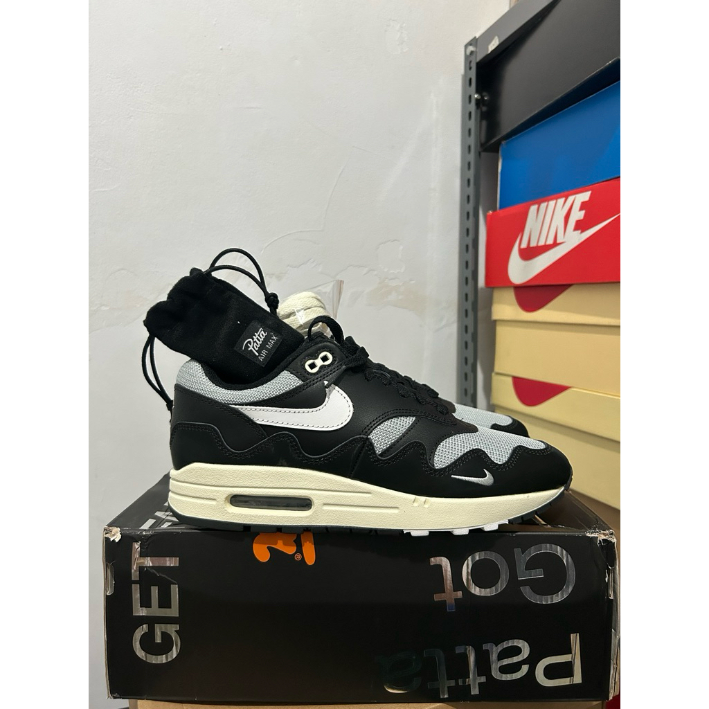 Nike air max 1 patta black white (100% authentic)