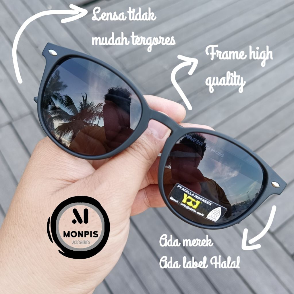 Kacamata hitam Kacamata pria wanita Kacamata cowok cewek Kacamata frame doff