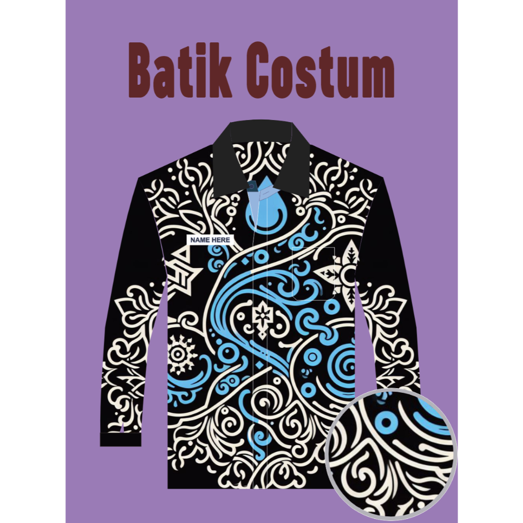 Seragam Batik Sekolah Custom - Baju Batik Khas Sekolah Logo -