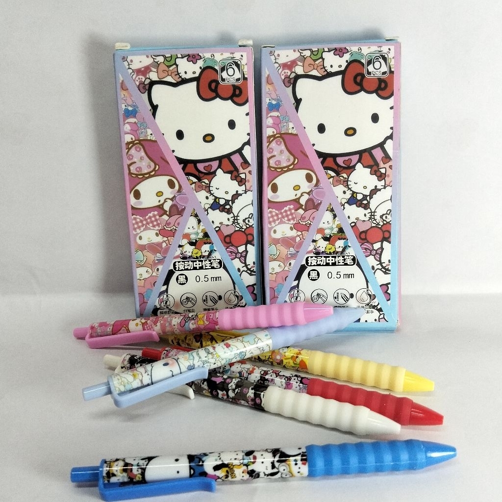 

Bolpen set lucu karakter isi 6 Bolpen kuromi bolpen hello kitty bolpen capybarra