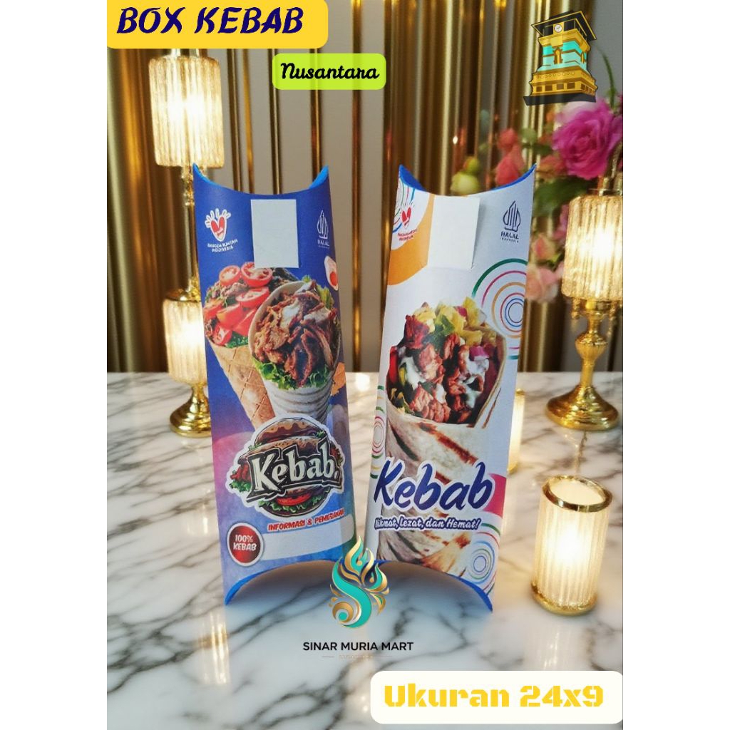 

{Universal} Wadah pembungkus kertas kebab Tarikan, Kemasan bungkus kebab Berkualitas 9x24