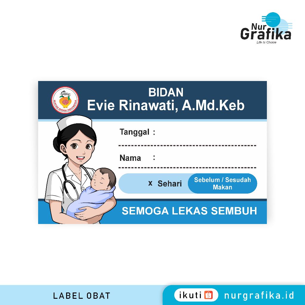 

1 Pack Label Obat Sirup Bidan