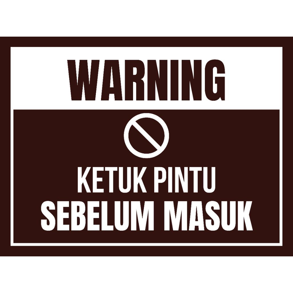 

Stiker warning lucu kata kata humor full laminasi
