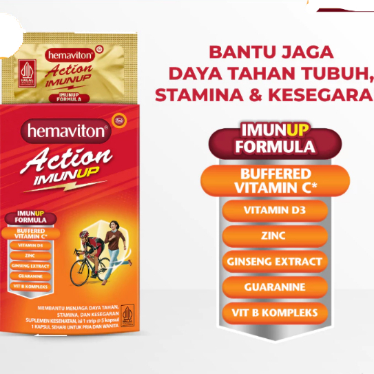 ED 07/2028 Hemaviton Action ImunUp Multivitamin 5 Kapsul / HEMAVITON ACTION ImunUp Multivitamin Kaps
