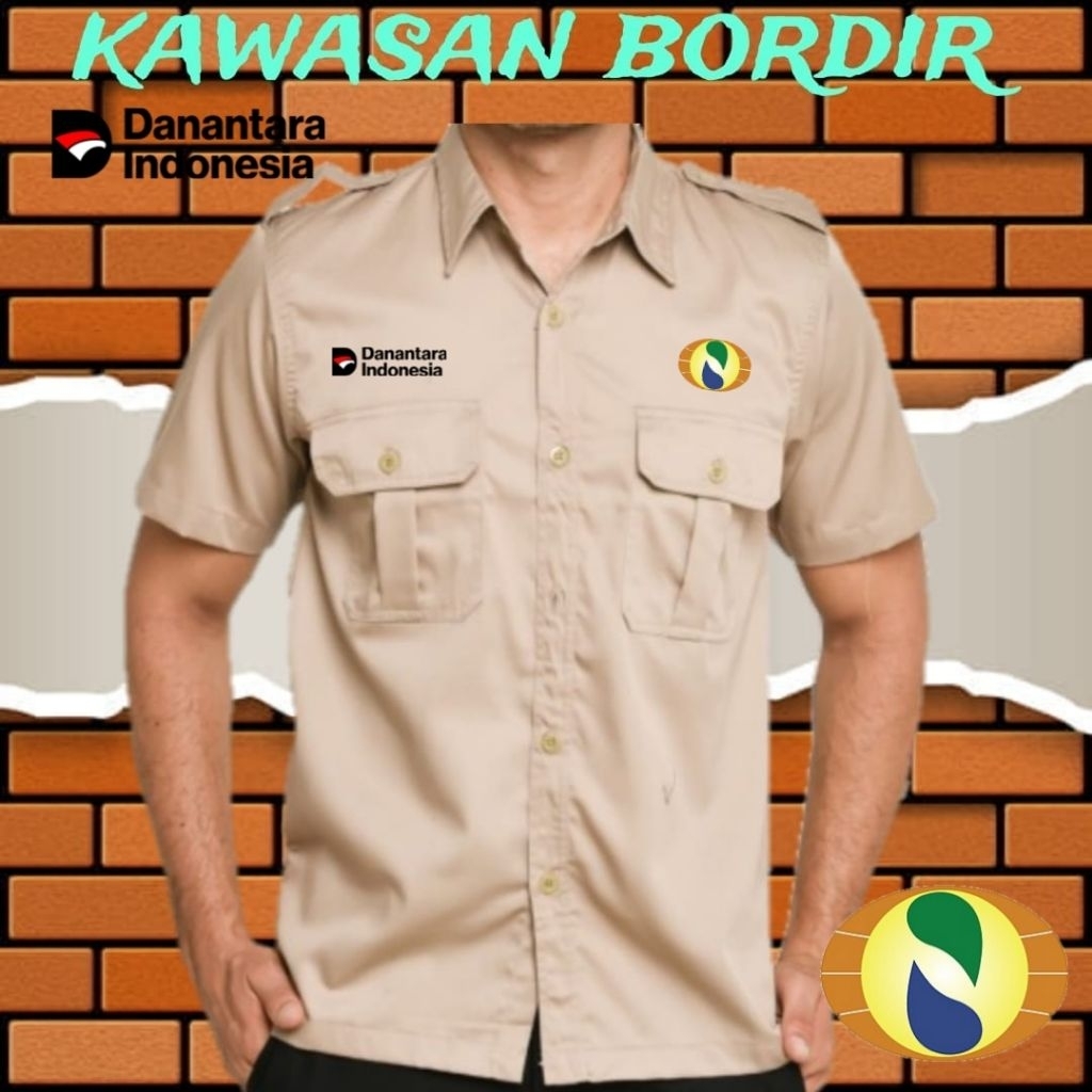 kemeja danantara Indonesia PTPN 8 kemeja PTPN 8 baju PTPN 8 seragam PTPN 8 pdh PTPN 8 full bordir..
