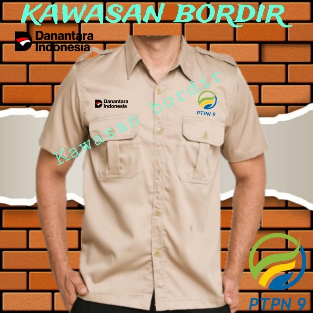 kemeja danantara Indonesia PTPN 9 kemeja PTPN 9 seragam PTPN 9 baju PTPN 9 pdh PTPN 9 full bordir..