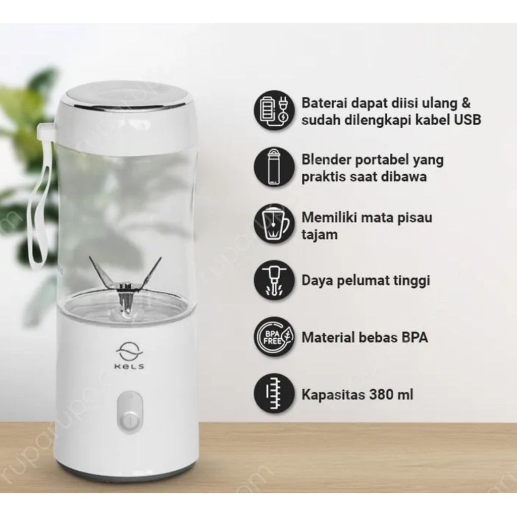 Kels Naoki Blender Portabel-Putih