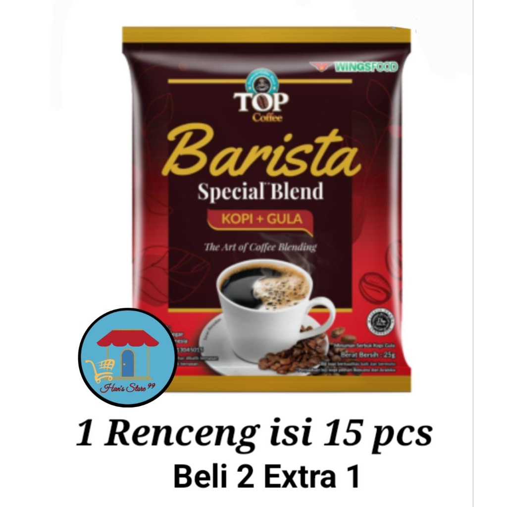 

Top Coffe Kopi Barista Instan Renceng Special Blend 25 gr (1 Renceng isi 15 pcs)