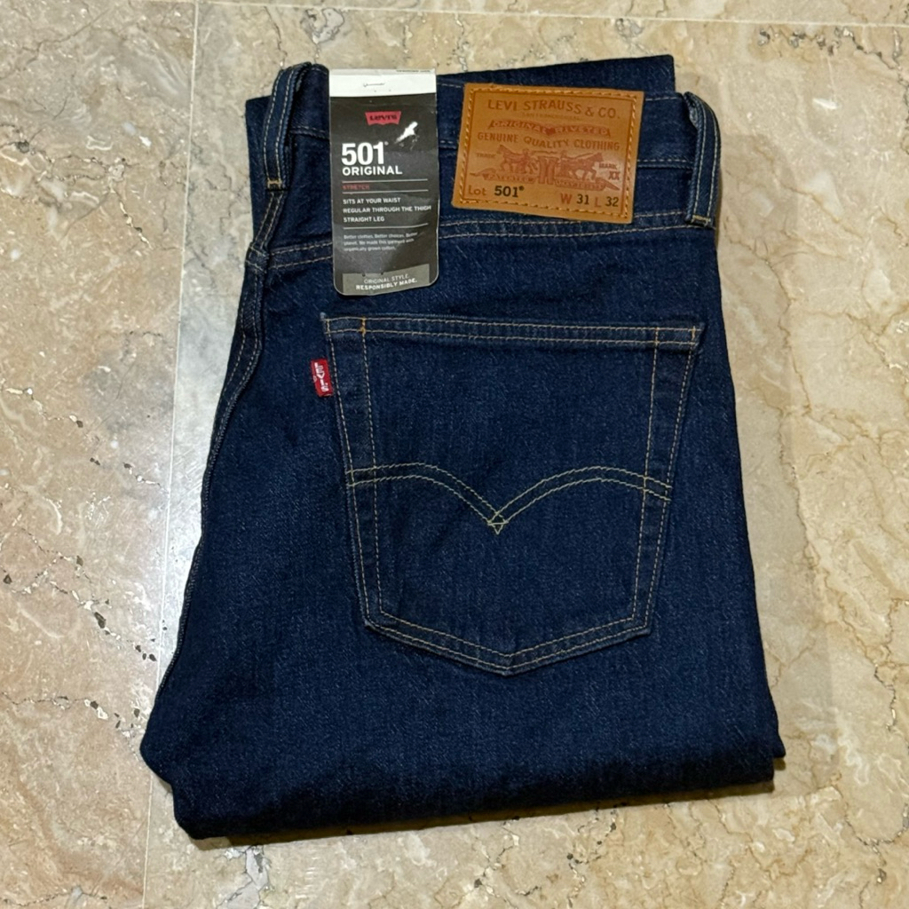 Celana Panjang Jeans Pria L E V I S 501 Original Stretch 501-3373