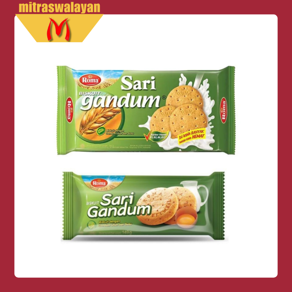 

Roma Sari Gandum Kemasan 149 gr dan 240 gr
