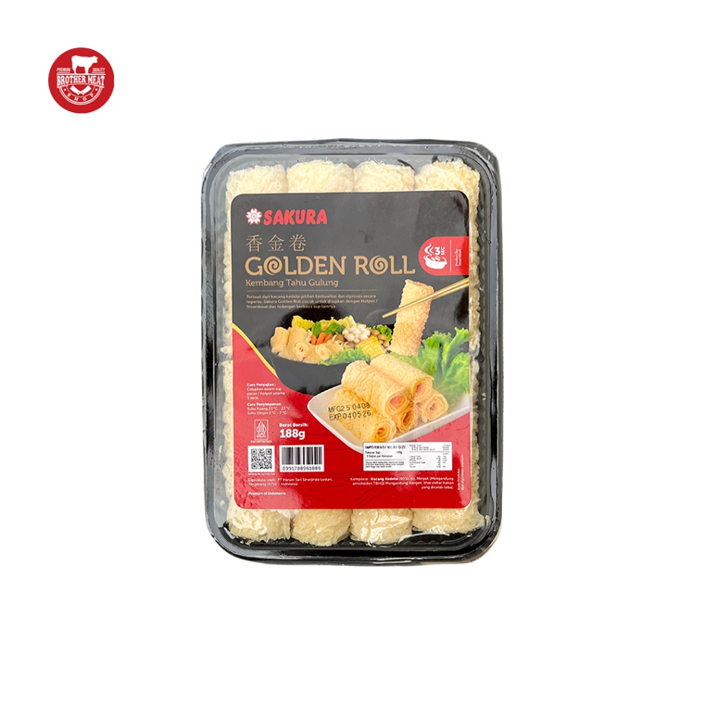 

Sakura Golden Roll 188gr / Kembang Tahu Gulung - Brothermeatshop