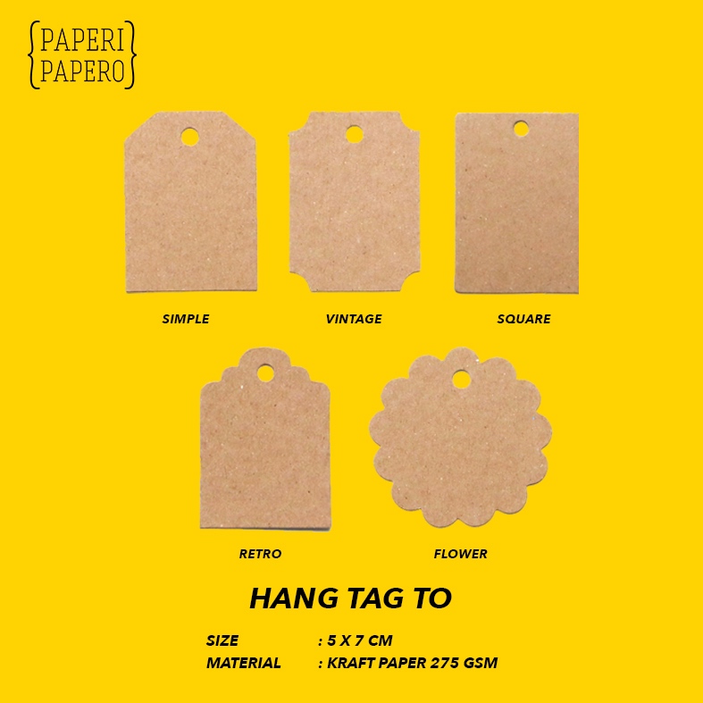 

Blank Hangtag - Tag Rustic Coklat - Hiasan Hampers / Kemasan / Packaging 5 x 7 cm Tali Rami (10 Pcs)