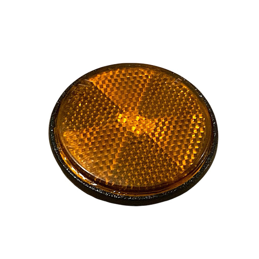 Mata Kucing Bulat Orange Lampu Reflektor Reflector Sepeda Motor Mobil 4mm SATUAN