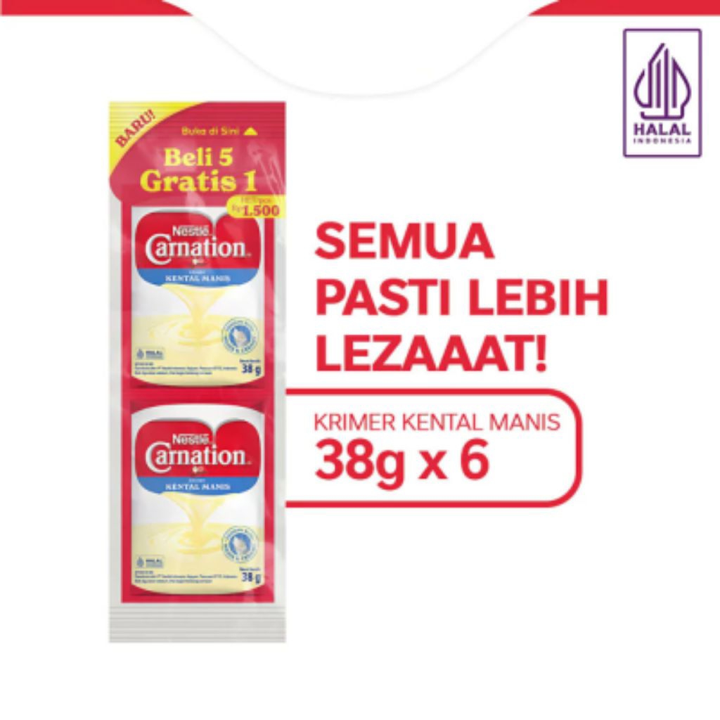 

Carnation Krimer Kental Manis Sachet 6 x 38 g