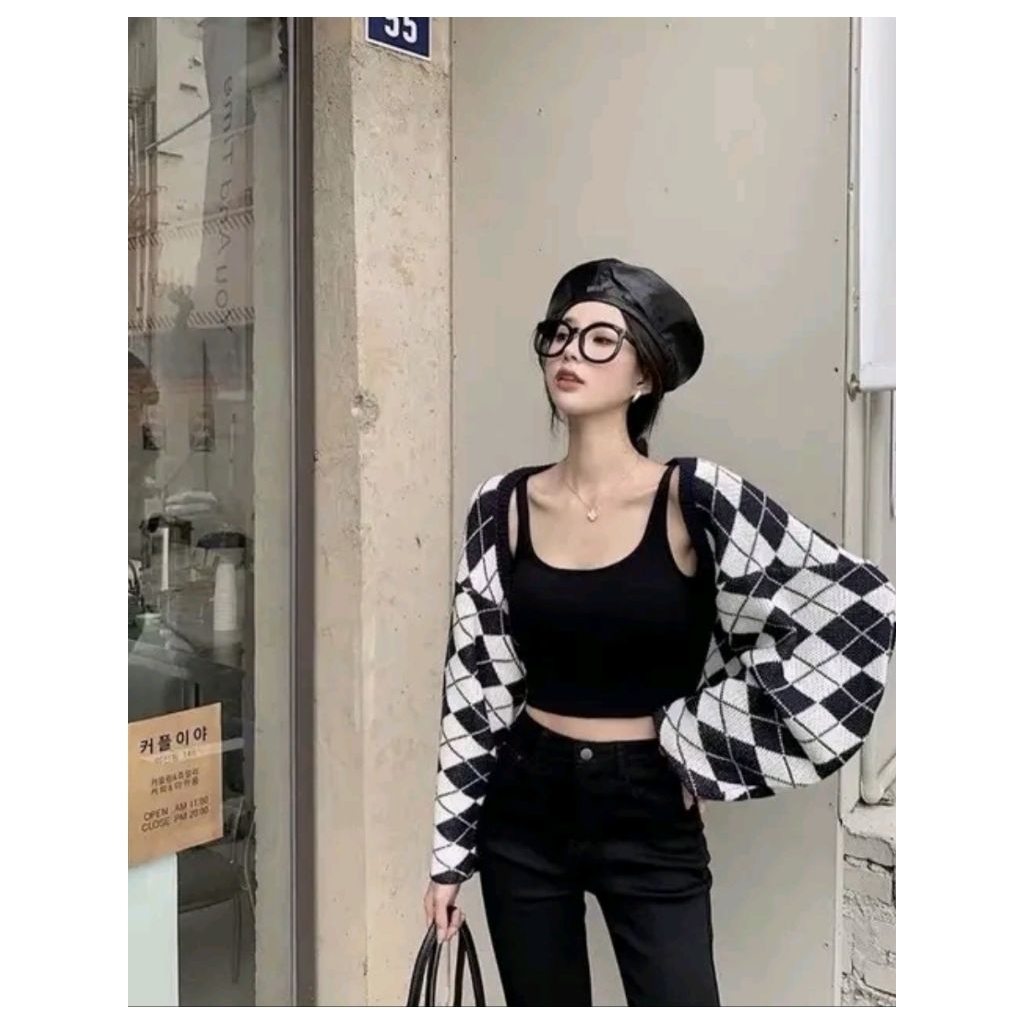 Cardigan Rajut Baju Rajut Korea Style