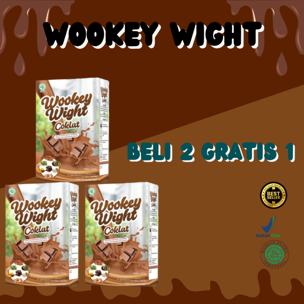 

3 PAKET PROMO TERMURAH WOOKEY WEIGHT RASA COKLAT OROGINAL/PENAMBAH BERAT BADAN