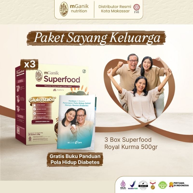 

mGanik Super Food 60sachet 3box 500gram Paket Sayang Keluarga