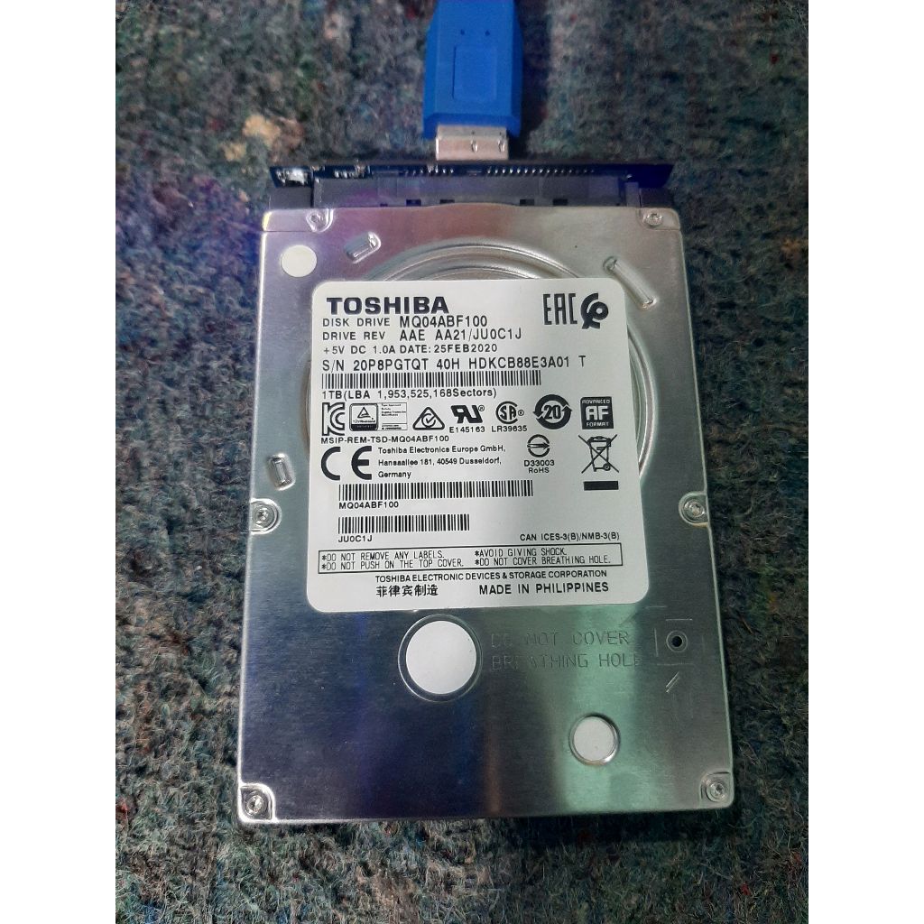 hardisk laptop 1tb hlty 100% toshiba hdd 1 tb 1 tera 1tera