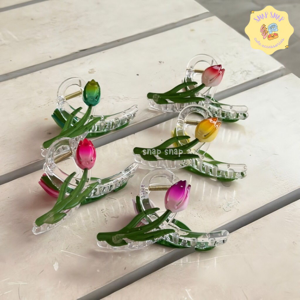Itsnapsnap Jepitan Rambut Cantik Model Bunga Tulip / Jedai Tulip Terbaru / jedai Bunga Tulip Premium
